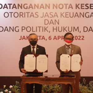 OJK dan Kemenko Polhukam RI Jalin Kerja Sama Penegakan Hukum di Sektor Jasa Keuangan