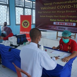 Dorong Percepatan Vaksinasi, Binda Sulsel Gelar Vaksin Booster di Rutan Kelas II B Masamba