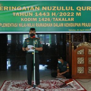 Dandim Takalar: Implementasikan Al Quran Sebagai Pedoman Hidup