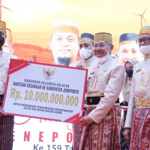 159 Tahun Jeneponto, Gubernur Berikan Bantuan Keuangan Rp 10 Miliar