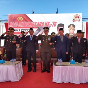 Ketua DPRD Rudianto Lallo Beri Apresiasi Polrestabes Makassar Saat Hadiri Upacara HUT Ke-76 Bhayangkara