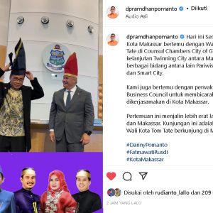 Ketua DPRD Makassar Rudianto Lallo Apresiasi Lawatan Wali Kota Danny Ke Australia