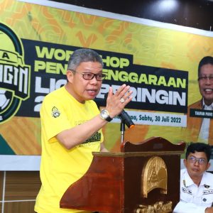 Jelang Liga Beringin Sulsel, Taufan Pawe Pimpin Rapat Wasit dan Workshop Penyelenggaraan