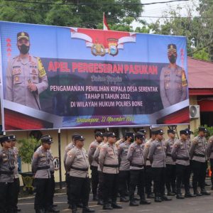 1 SSK Brimob Batalyon C Pelopor Siap Amankan Pilkades Serentak di Bone