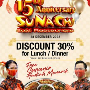 Buruan, 28 Desember Sunachi Diskon Hingga 30 Persen