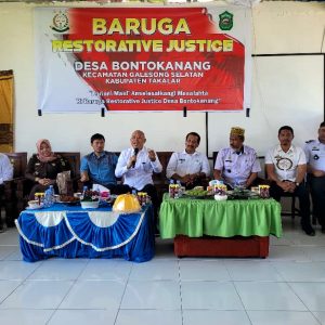 Wakili Galesong Raya, Kajari Takalar Resmikan Baruga RJ Desa Bontokang