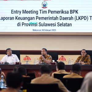 Buka Entry Meeting BPK, Gubernur Sulsel: Demi Menghadirkan Pemerintahan yang Bersih
