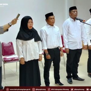 KPU Lantik Beberapa Anggota PPS Pinrang