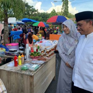 Hari Pertama Ramadan, Bupati Wajo Kunjungi Pasar Kuliner