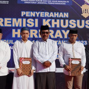 5.110 WBP di Sulawesi Selatan Dapat Remisi Khusus Idul Fitri, Liberti Sitinjak Pimpin Penyerahan Remisi Di Lapas Makassar