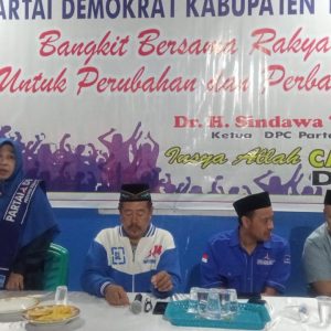 Ketua DPC Partai Demokrat Takalar Ngobrol Politik di Markas Pemenangan Partai Demokrat Takalar