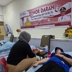 Manajemen RSUD Andi Makkasau Gelar Baksos Donor Darah Rangkaian HUT RI Ke-78