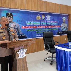 Ditlantas Polda Sulsel Gelar LatpraopsOperasi Zebra Pallawa 2023