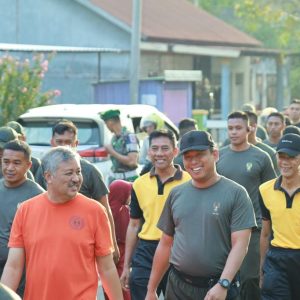 HUT TNI ke-78, Kodim Pinrang Gelar Jalan Santai dan Senam Bersama
