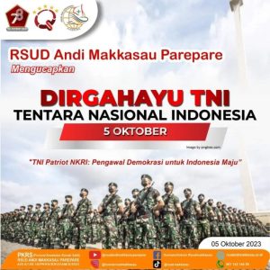 Direktur RSUD Andi Makkasau Parepare Ucapkan HUT ke-78 TNI