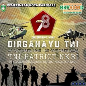 BKPSDMD Pemkot Parepare Ucapkan HUT ke-78 TNI