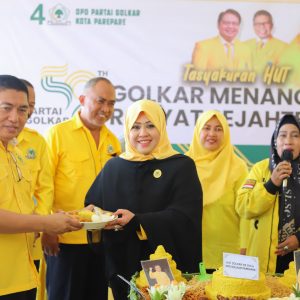 DPD II Golkar Parepare Gelar Upacara Hingga Tasyakuran di Momen HUT ke-59 Partai Golkar
