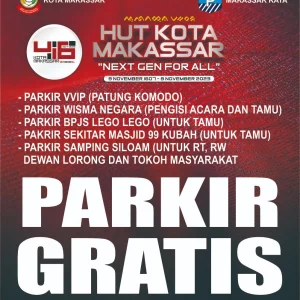 Hadir di HUT Kota Makassar, PD Parkir Makassar Siapkan Parkir Gratis