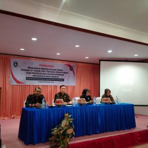 Pemkot Parepare Sosialisasikan Permendagri No Pendaftaran dan 57 Tahun 2017 ke Ormas