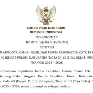 KPU RI Umumkan Lima Nama Komisioner Kota Makassar, Besok Dilantik di Jakarta