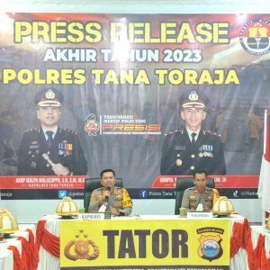 Polres Tana Toraja Gelar Press Release Kasus Sepanjang 2023