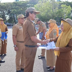 Wakili Bupati Pinrang Sekda Serahkan SK Kenaikan Pangkat