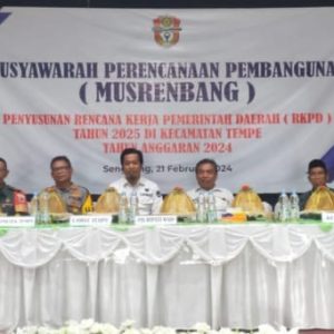 Supardi Amar Buka Musrenbang RKPD Tahun 2025 Tinggkat Kecamatan Tempe Kabupaten Wajo