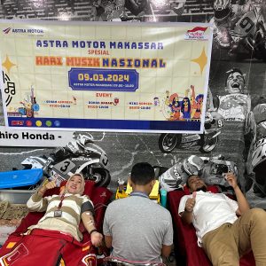 Astra Motor Sulsel Helat Donor Darah Peringati Hari Musik Nasional 