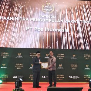 Pos Indonesia Raih Penghargaan di Baznas Award 2024