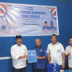 Setelah PDIP, Ketua KIPRA Tana Toraja Lanjut Daftar Balon Bupati di Demokrat