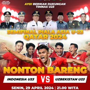 Dukung Timnas Indonesia U-23, Polres Tator Gandeng Forkopimda Ajak Masyarakat Nobar