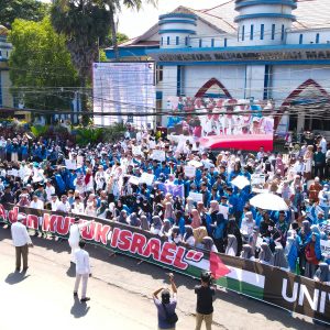 Unismuh Makassar Turun Ke Jalan, Suarakan Hak-Hak Palestina