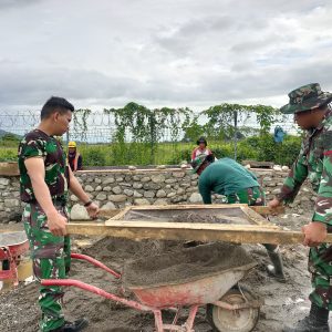 Komcad TNI Ikut Partisipasi di Kegiatan TMMD Kodim 1403/ Palopo ke-120 TA 2024