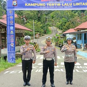 Sat Lantas Polres Tator Dorong Kesadaran Warga dalam Program Kampung Tertib Lalu Lintas