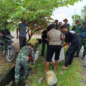 TMMD UNGGULAN KASAD, Kodim 1403/Palopo Bersihkan Pasar Sentral Bua dan TNI Manunggal Air Bersih