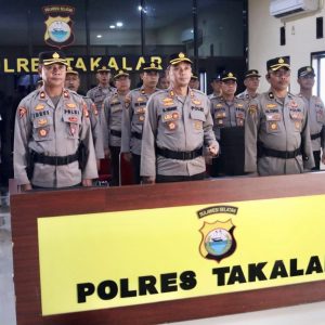 Polres Takalar Ikuti Upacara Pemuliaan Nilai-nilai Tribrata Secara Virtual