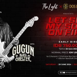 The Light Cafe and Bar di Mercure Makassar Nexa Pettarani Hadirkan Gugun Blues Shelter