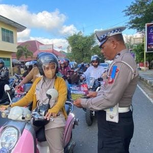 Satlantas Polres Bone Gelar Kampanye Keselamatan Dalam Ops Patuh 2024 Hari ke Dua