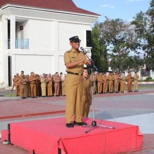 Pimpin Apel Gabungan, Pj Bupati Takalar Imbau OPD Lakukan Reviu Pekerjaan Tiap Bulan