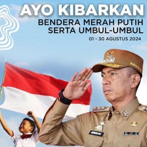 Pj Wali Kota Parepare Imbau Warga Kibarkan Bendera Merah Putih dan Umbul-Umbul Sepanjang Bulan Agustus