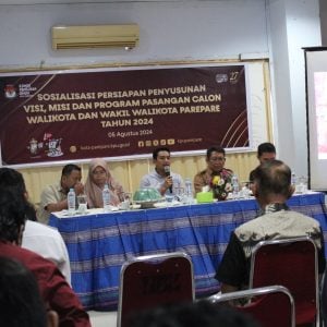 KPU Parepare Gelar Sosialisasi Penyusunan Visi Misi Calon Wali Kota Sesuai RPJPD