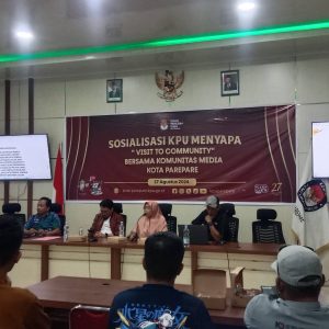 KPU Parepare Gelar Sosialisasi Visit to Community Bersama Media