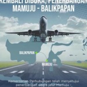 Penerbangan Rute Mamuju – Kalimantan Per 1 Agustus Gagal