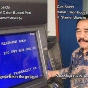 Bacalon Bupati Slamet Warsito Pamer Saldo Rp200 Miliar