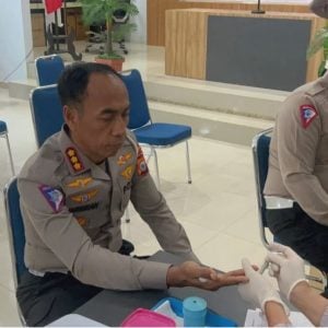 Ditlantas Polda Sulsel dan Jajaran Gelar Donor Darah HUT Polantas ke-69