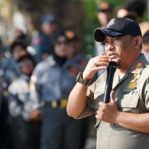 Satpol PP Makassar Edukasi Pemadaman Tabung Gas