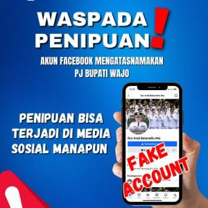 Beredar Penipuan Melalui Akun WhatsApp Palsu Pj Bupati Wajo