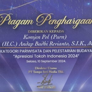 Tingkatkan Sektor Pariwisata dan Pelestarian Budaya Sultra, Andap Raih Penghargaan Apresiasi Tokoh Indonesia 2024