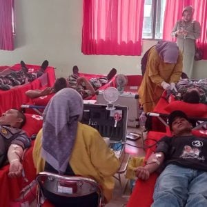 Secata Rindam XIV Hasanuddin Gelar Donor Darah dalam Rangka Dirgahayu TNI