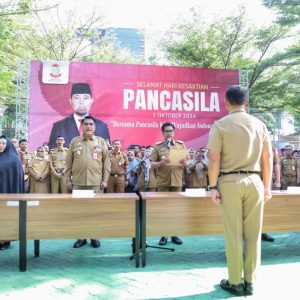 Pj Sekda Makassar Deklarasi dan Tandatangani Pakta Netralitas ASN Pemkot Makassar